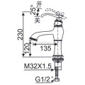 New Single-Lever Restroom Vintage Basin Faucet